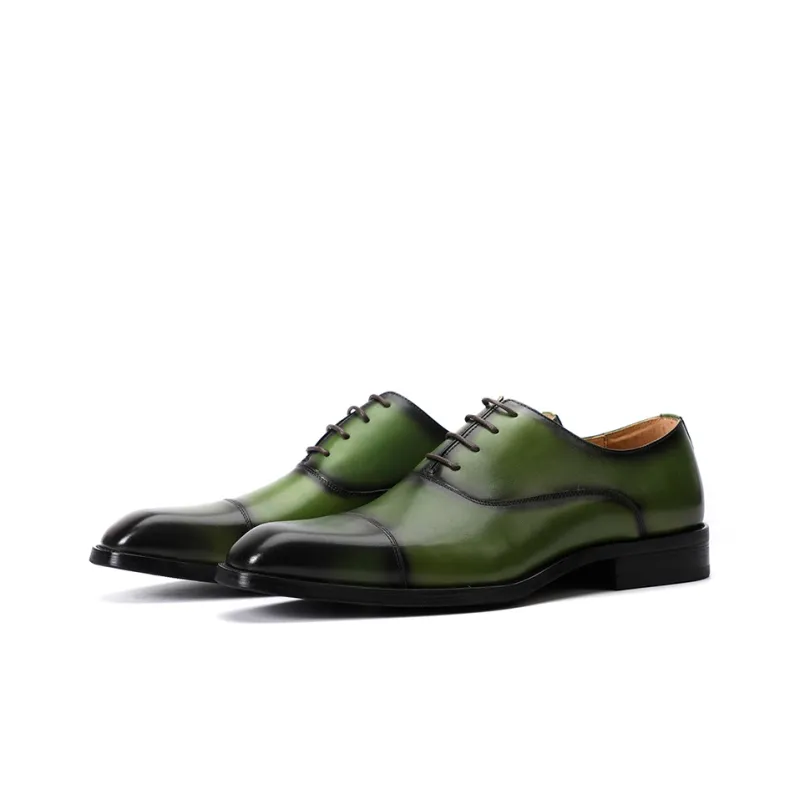 ASTON M.JAZZ Dress Shoes Men Low Top Black/Brown/Green-6