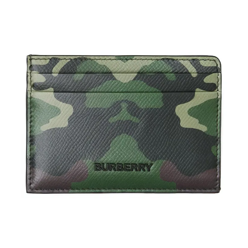 Burberry Leather Wallets Card Holders Unisex Camouflage-0