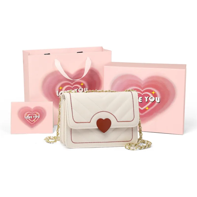 COMELY Synthetic Leather Small Square Bag Chain Bag Regular Women's White-4