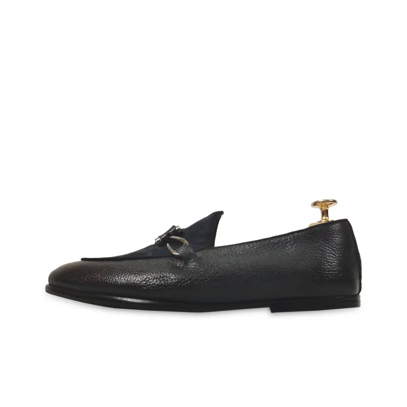 ANTONIO BAREZZI Loafers Men Black/Green/Navy Blue-9