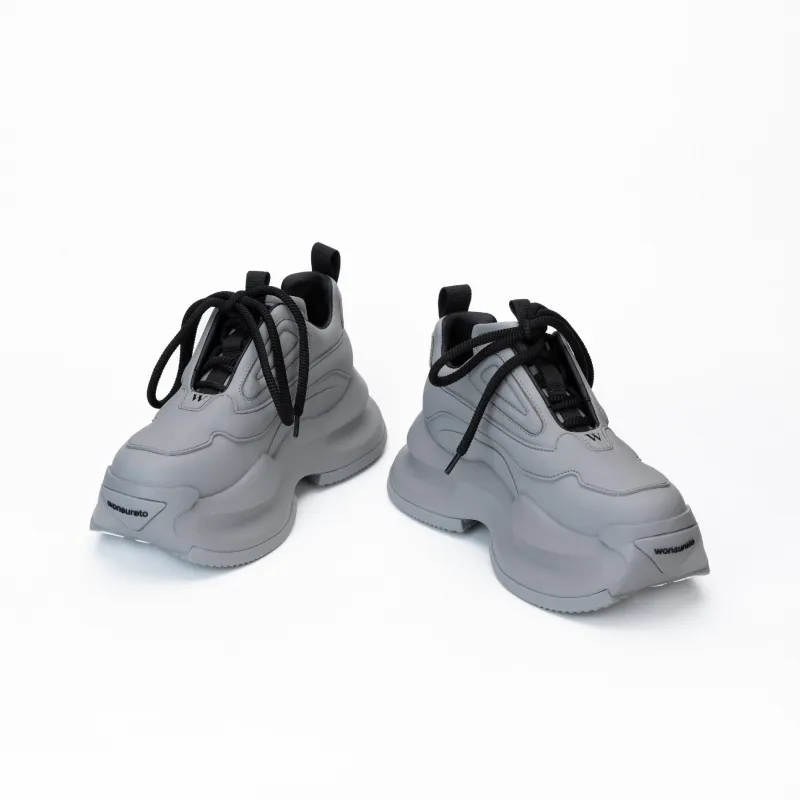 UanDi Cushioning, Slip Resistant, Abrasion Resistant, Height Increasing Low Top Chunky Sneakers Women's-5
