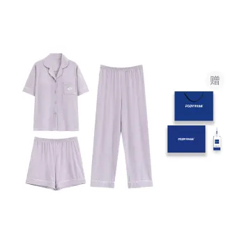Floating Light Islands Pajama Set Women's Box Light Purple