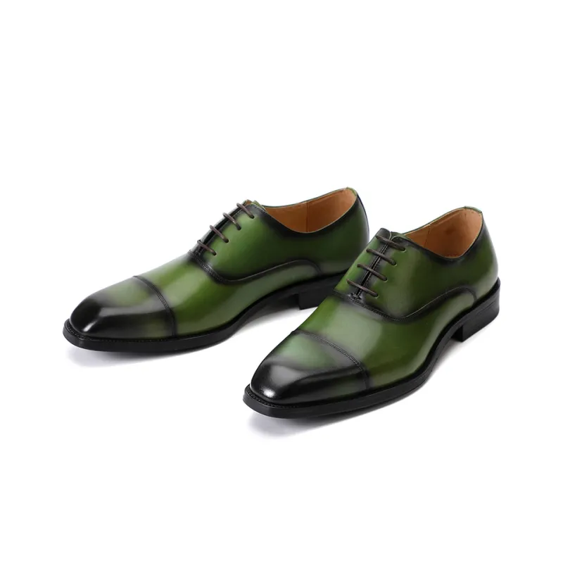 ASTON M.JAZZ Dress Shoes Men Low Top Black/Brown/Green-7