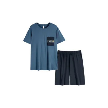 ITALAI Pajama Set Men's Antique Water Blue