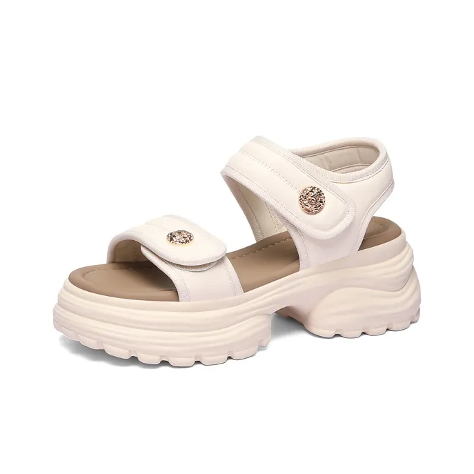 Golden Silk Rabbit Beach Sandals Women's-7