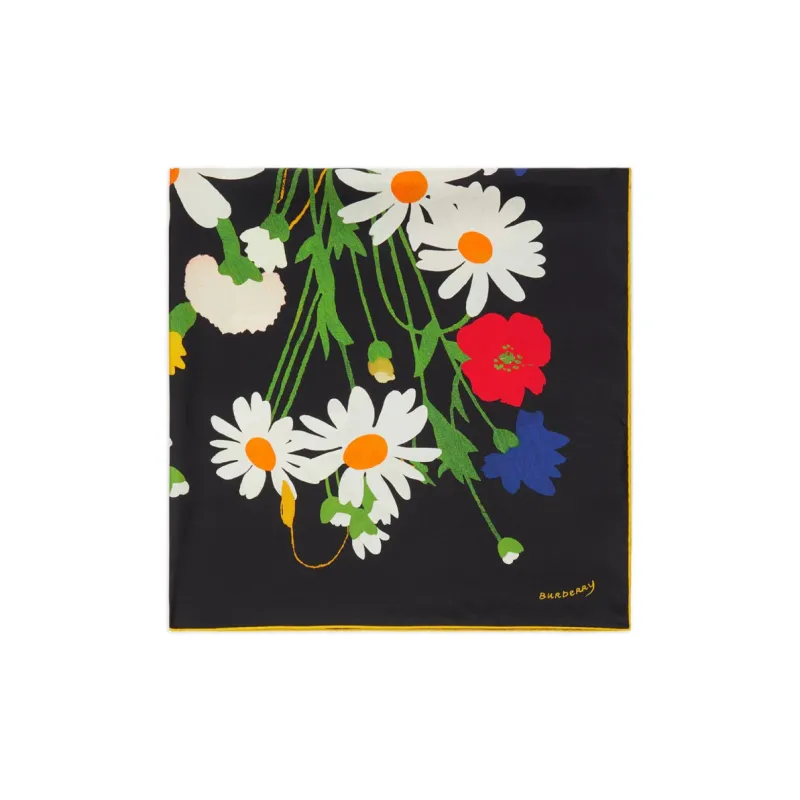 Burberry Floral-print Silk Scarf-1