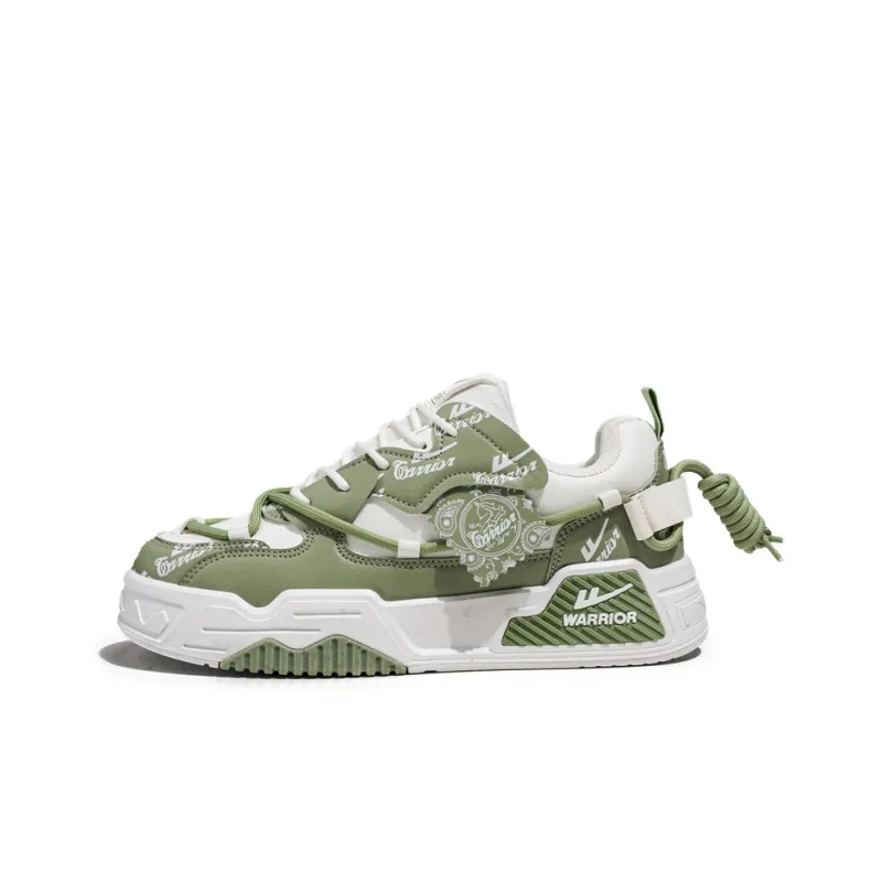 WARRIOR Skateboard Shoes Unisex Low Top White-0