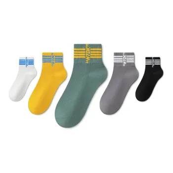 Taste The Color Mid Calf Socks Men's 5 Pack
