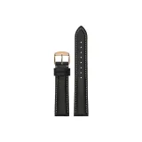 Black with White Stitching+Rose Gold Pin Buckle