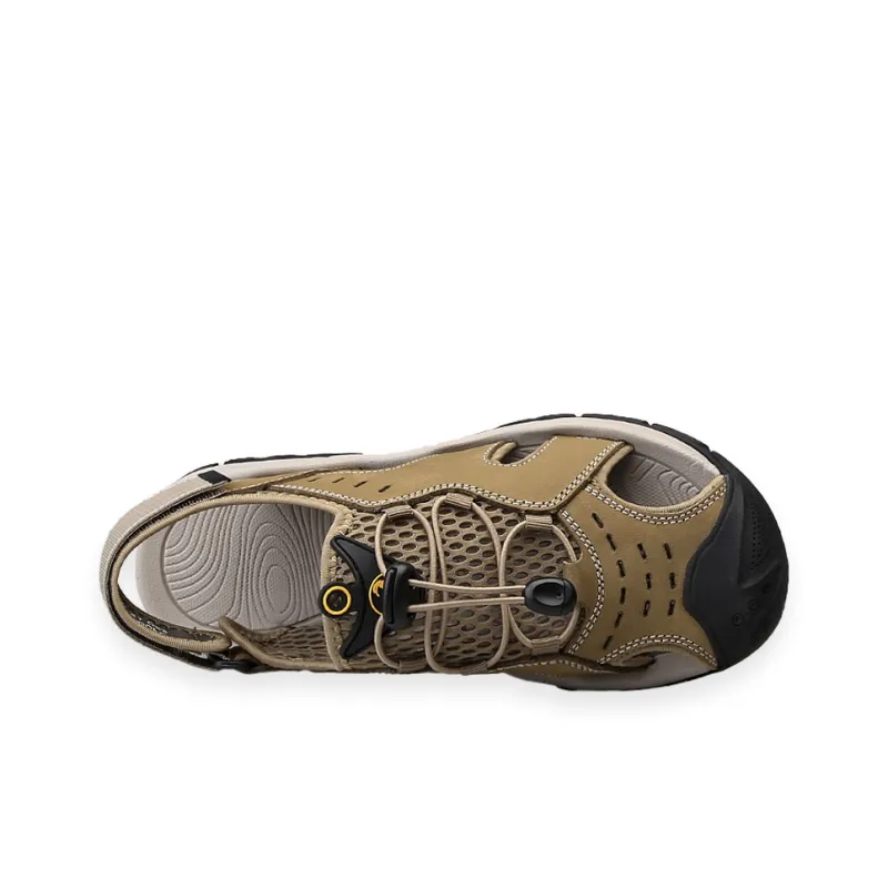BECK Beach Sandals Men Black/Khaki-3
