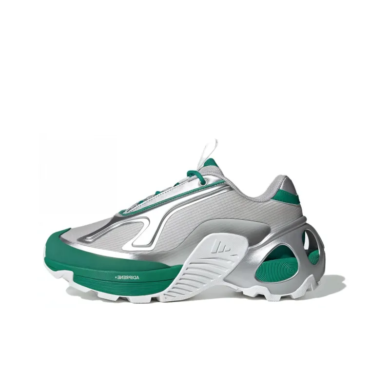 Adidas Wonder Runner Cushioning Wear Resistant Low Top Casual Running Shoes Unisex Silver Green-0