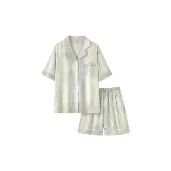 Maultiay Pajama Set Women's Tie Dye Blue