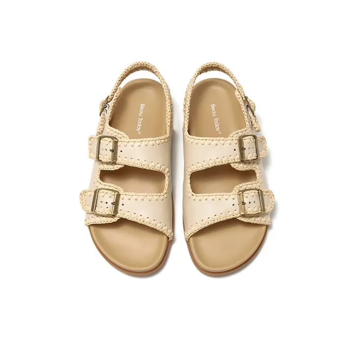 Beau Today Beach Sandals Women's Apricot-4