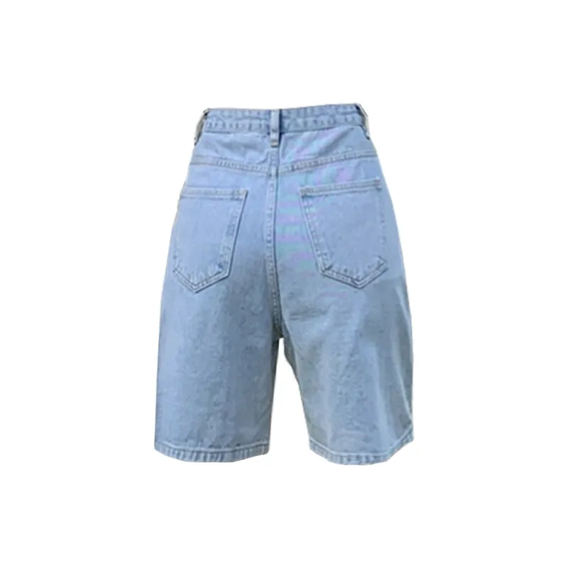 Concubine Zhu Denim Shorts Women's Light Blue-1