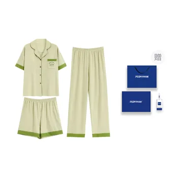 Floating Light Islands Pajama Set Women's Box Light Green