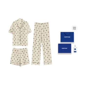Floating Light Islands Pajama Set Women's Box Dark Green
