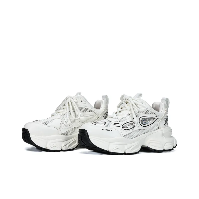 UanDi Cushioning Anti-Slip And Wear-Resistant Height Increasing Low-Top Chunky Sneakers Women's-1
