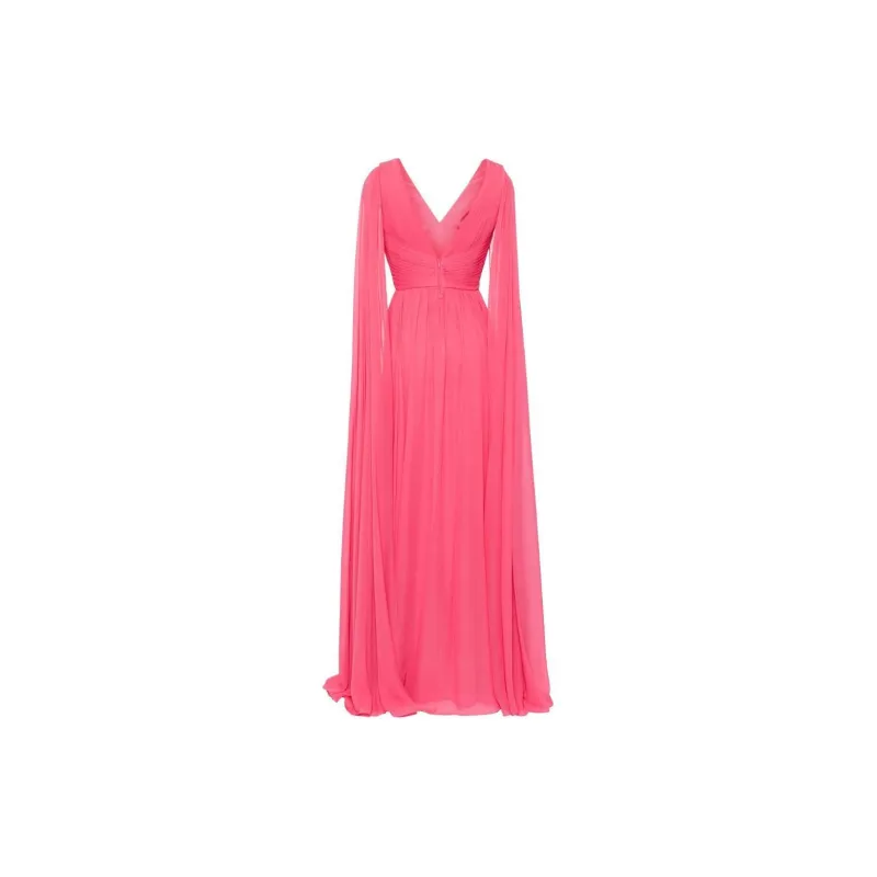 ELIE SAAB V neck Chiffon Silk Gown-1