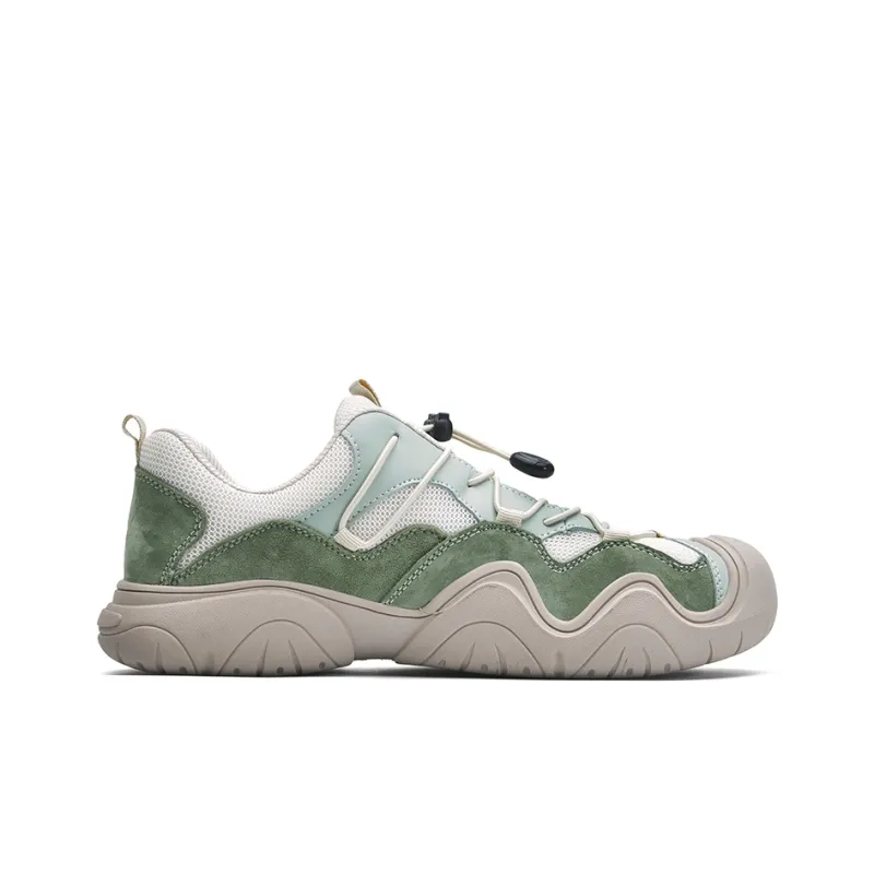 Jeep Cushioning Rebound Wear Resistant Lightweight Breathable Slip Resistant Low Top Outdoor Shoes Unisex Green-1