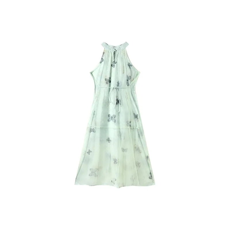Adeworn Sleeveless Dress Women's Green-1