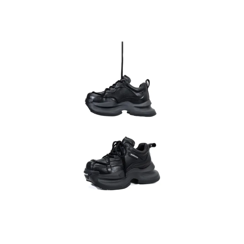 UanDi Cushioning, Slip Resistant, Abrasion Resistant, Height Increasing Low Top Chunky Sneakers Women's-5