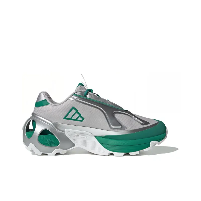 Adidas Wonder Runner Cushioning Wear Resistant Low Top Casual Running Shoes Unisex Silver Green-1