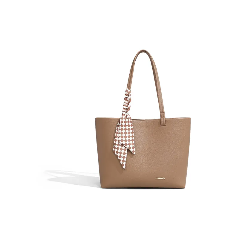 MILLIE'S Synthetic Leather Tote Bag, Shopping Bag, Handbag, Shoulder Bag Tubas Women's Brown/Khaki-11
