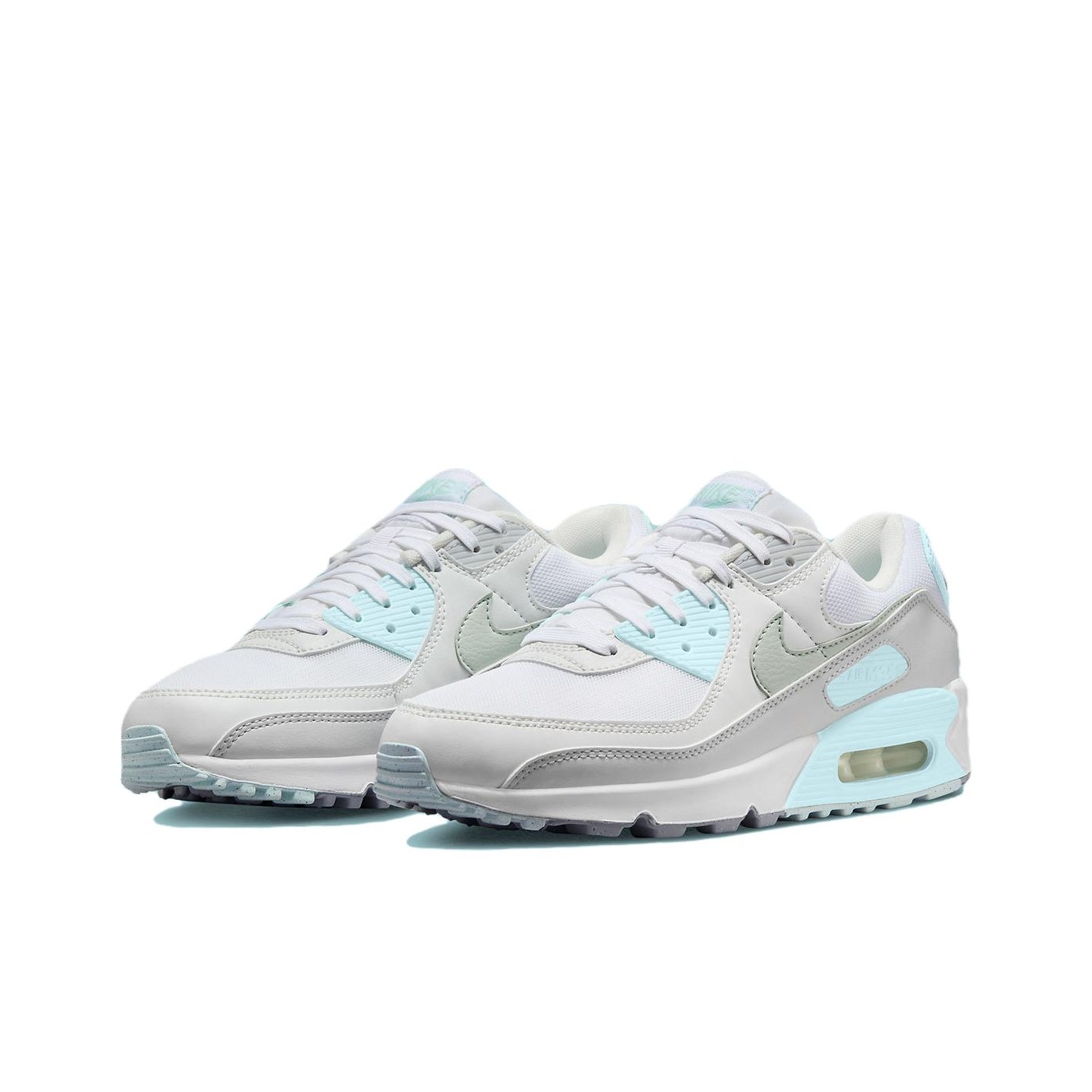 Nike Air Max 90 White Glacier Blue Women s POIZON