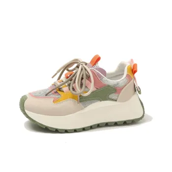 QITUMAUL Cushioned Anti Slip And Wear Resistant Lightweight Chunky Sneakers Women's