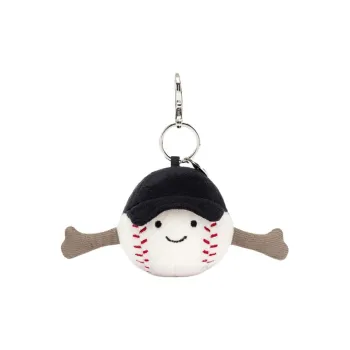 JELLYCAT Amuseables Sports Baseball Bag Charm