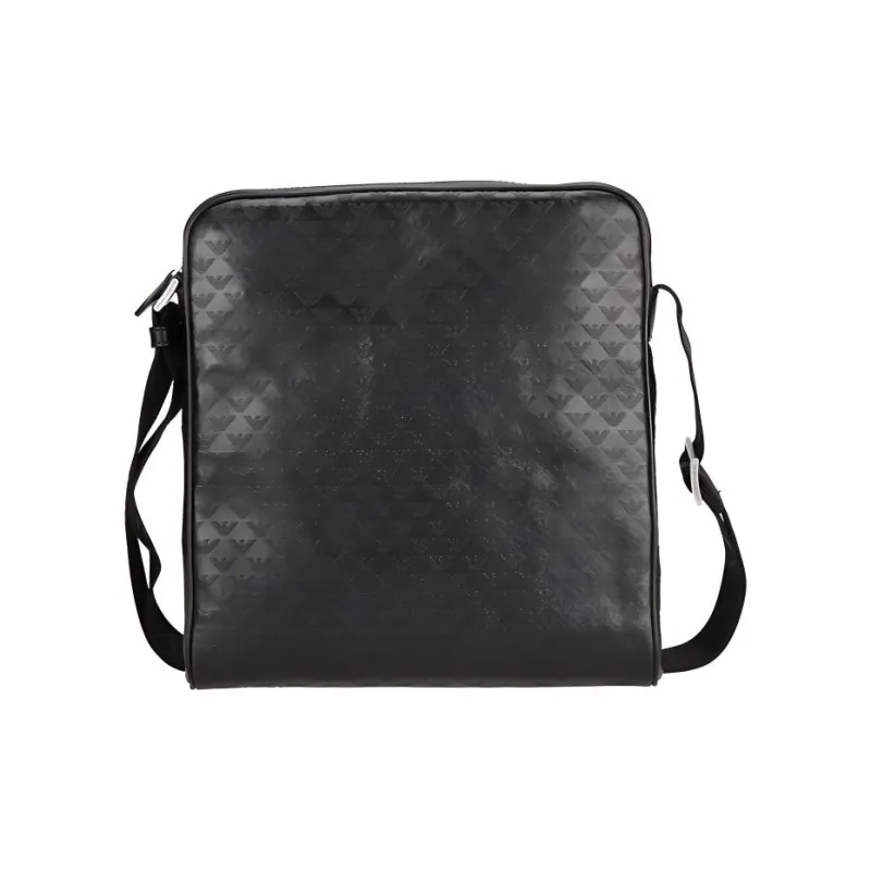 EMPORIO ARMANI Cow Leather Messenger Bag Shoulder Bag Men's Black-4