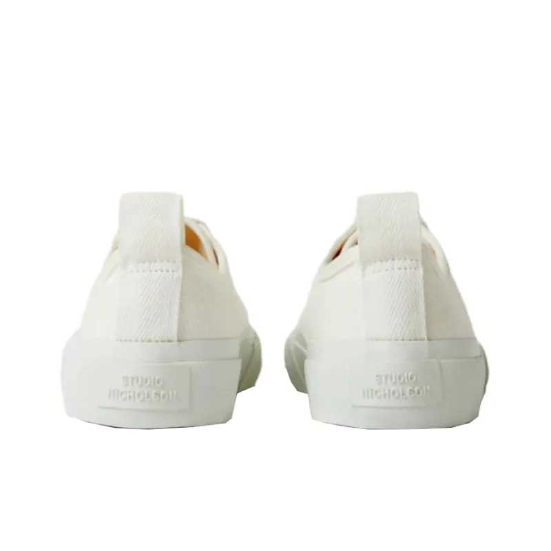 STUDIO NICHOLSON Canvas Shoes Unisex White-4