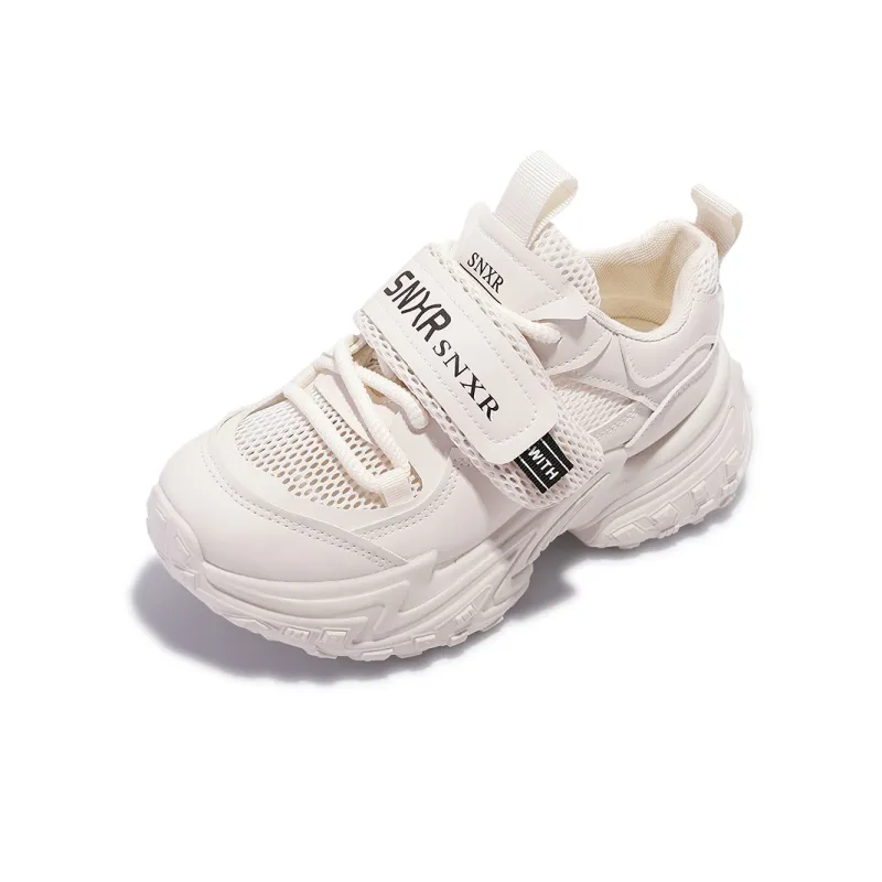 Miss Zhang Cushioning Anti Slip Wear Resistant Breathable Height Increasing Low Top Chunky Sneakers Women's Beige-2