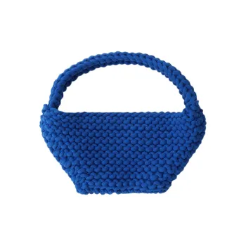 NOTHING WRITTEN Cotton And Polyester Blend Handbag Medium Size Unisex Blue