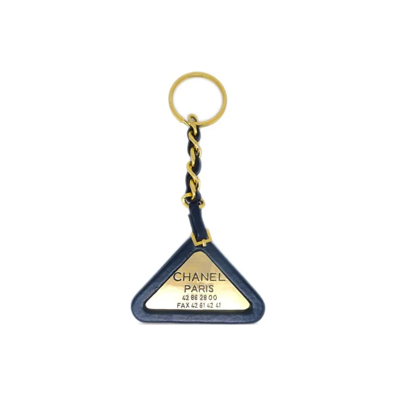 CHANEL 1994 Triangle logo Key Holder-0