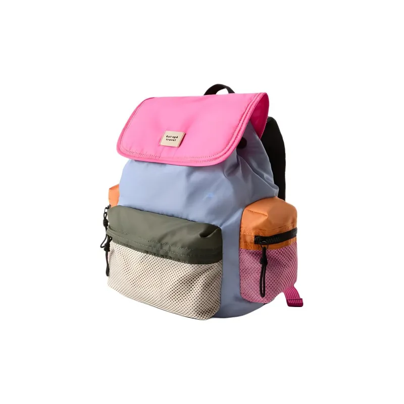 ZARA Polyester Backpack Regular Women's Pink & Blue-1