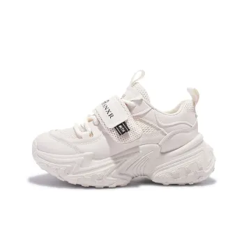 Miss Zhang Cushioning Anti Slip Wear Resistant Breathable Height Increasing Low Top Chunky Sneakers Women's Beige