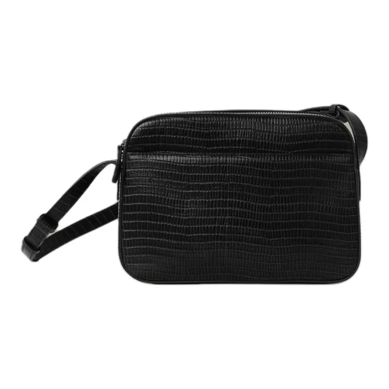 NOTHING WRITTEN Cow Leather Handbag Shoulder Bag Mini Women's Black-0