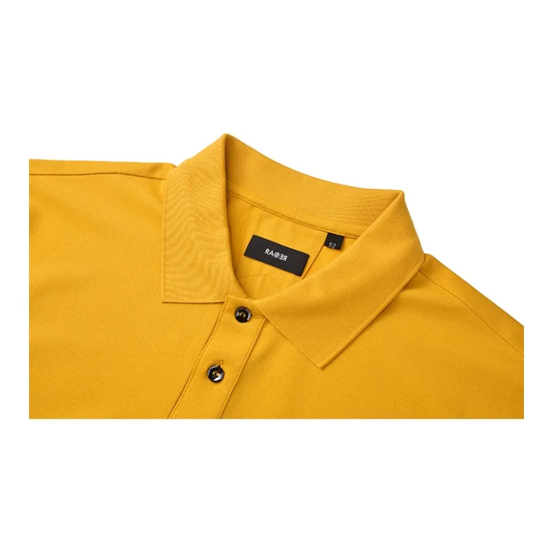 RARE Short Sleeved Polo Shirt Short Sleeved T Shirts Men's Yellow-3