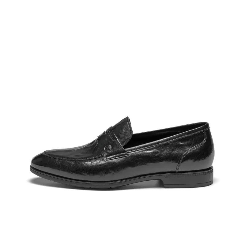 J.BENATO Dress Shoes Men Low Top Black/Coffee-0