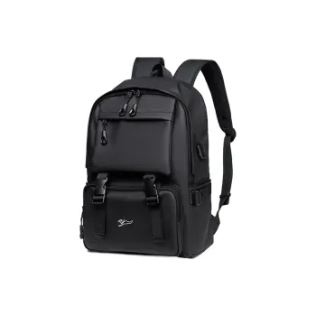 Dusen Kangaroo Oxford Backpack Men's Black/Gray