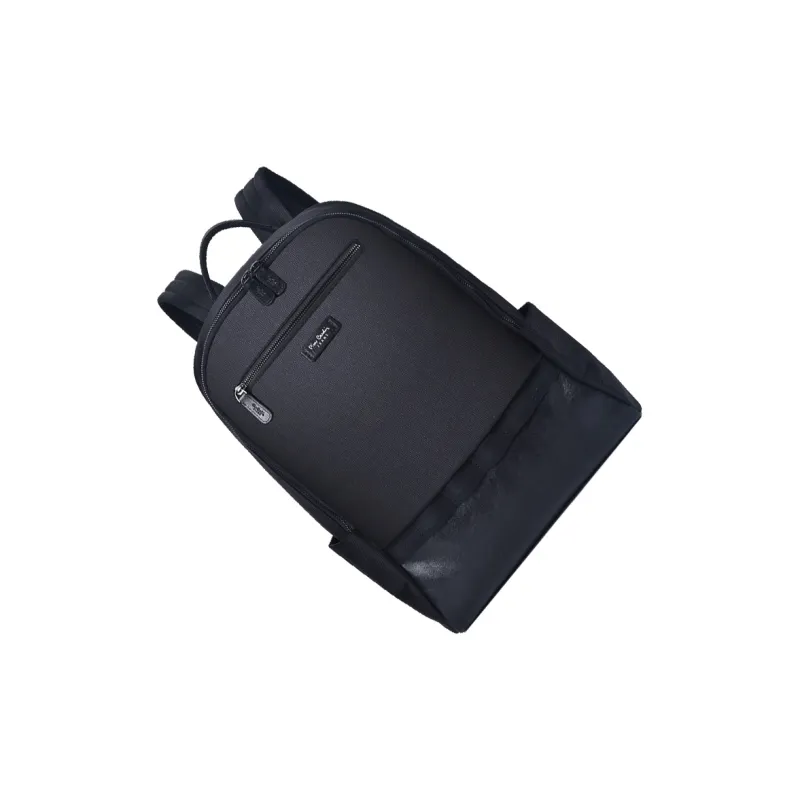 PIERRE CARDIN Nylon Fabric Backpack Black-2