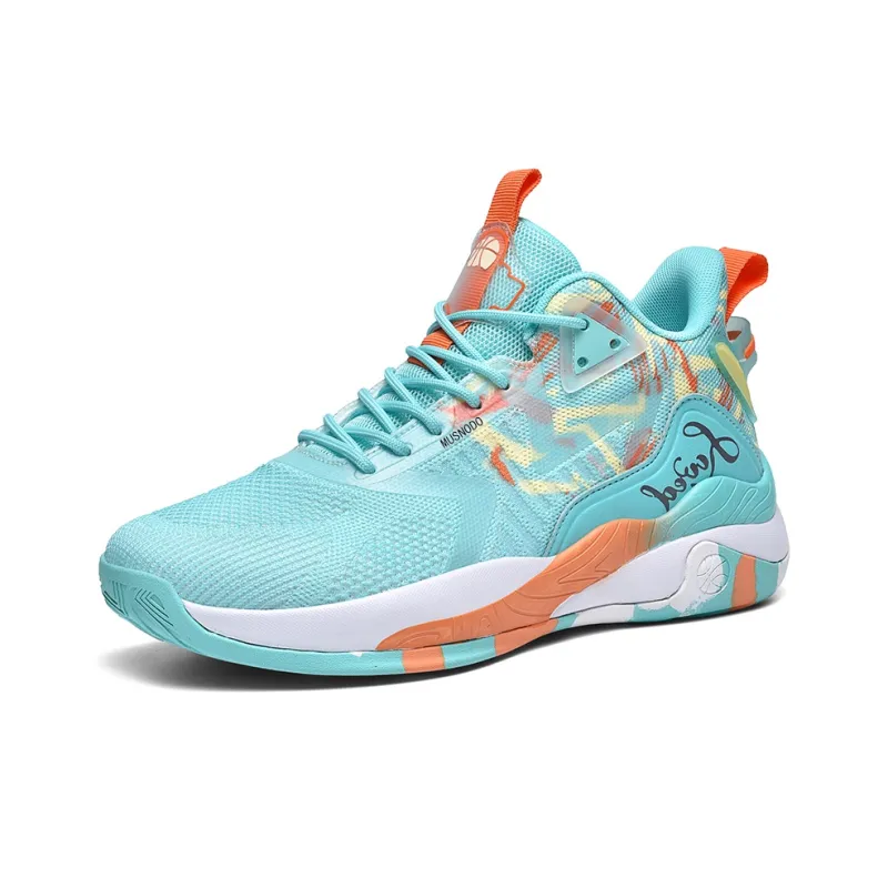 MUSNODO Cushioning, Slip Resistant, Abrasion Resistant, Breathable, Support, Rebound Mid Top Basketball Shoes Men's-14