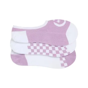 Vans No-Show Socks Unisex 3 Pack Pink White