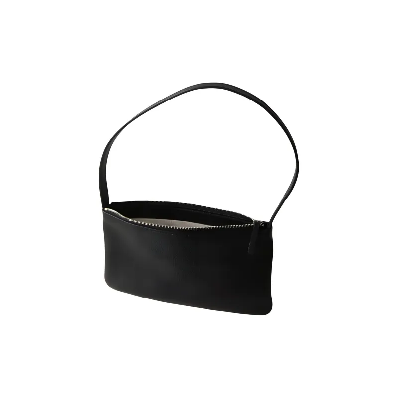 NOTHING WRITTEN Cow Leather Handbag Shoulder Bag Regular Women's Black-2