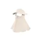 Vinyl Large Brim Long Sun Protection Mask — Beige[Non-Medical]