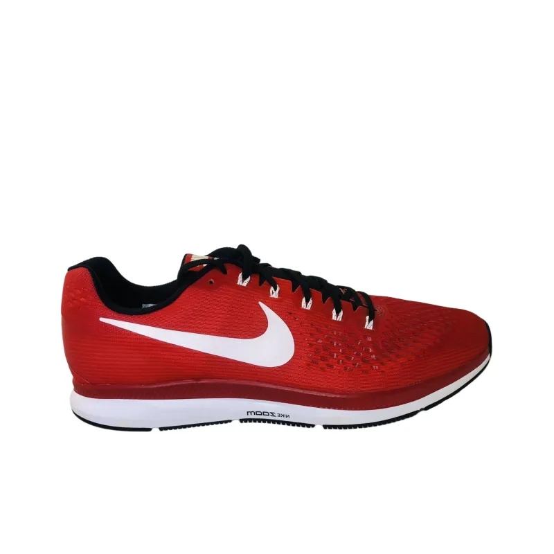 Nike Pegasus 34 Anti Slip Wear Resistant Low Top Running Shoes Men's Red White-1