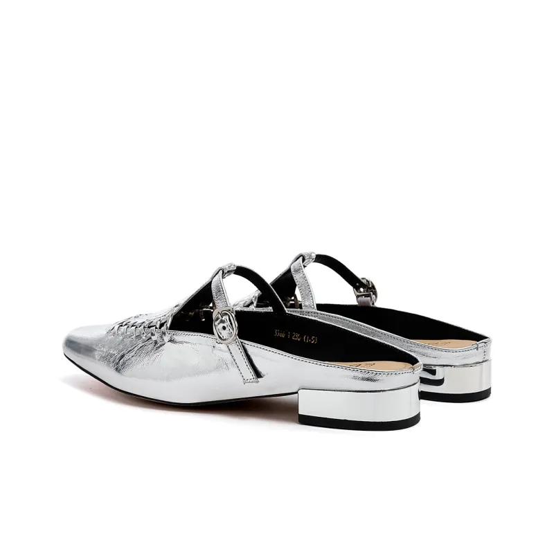EBLAN Wrap toe Slippers Women's Silver-3