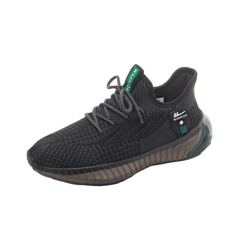 Warrior Abrasion Resistant Breathable Low Top Casual Shoes Men's Black Green-0