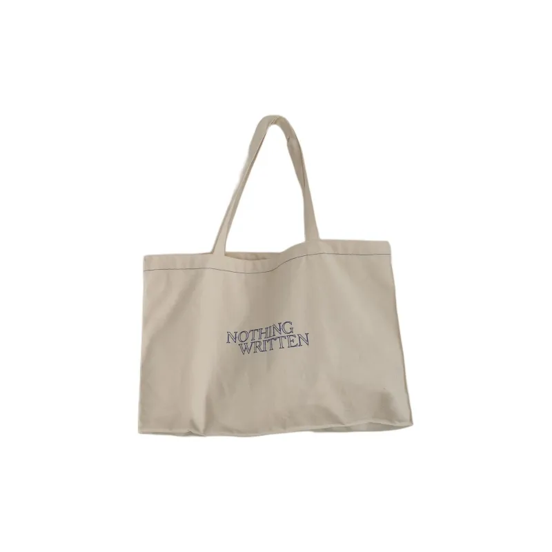 NOTHING WRITTEN Cotton Shoulder Bag Unisex Natural-0